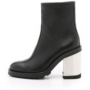 Opening ceremony lug sole metal heel boots